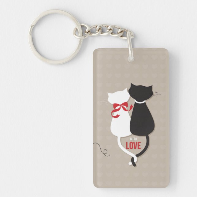 Cats in Love Keychain (Front)
