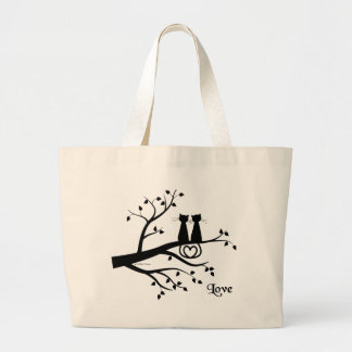 Cats in Love Large Tote Bag