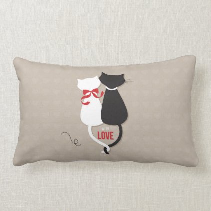 Cats in Love Lumbar Pillow