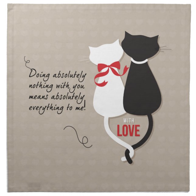Cats in Love Napkin (Front)