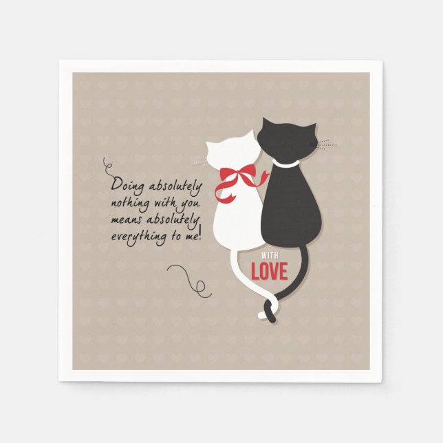 Cats in Love Napkins (Front)