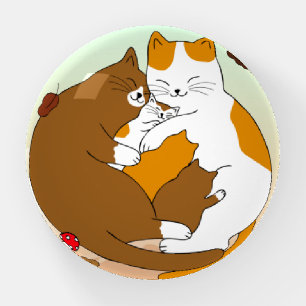 Cats in Love Paperweight