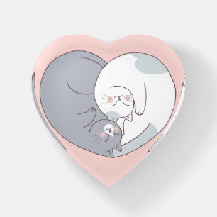 Cats in Love Paperweight