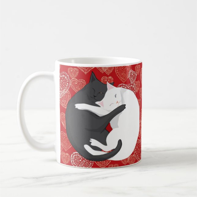 Cats in Love: Paulie & Angie... Lovers Coffee Mug (Left)
