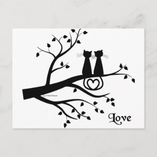 Cats in Love Postcard