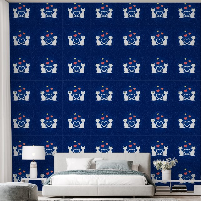 Cats in Love Wallpaper (Bedroom)