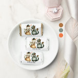 Cats In Love Wedding Favors Hershey's Miniatures<br><div class="desc">Funny Cat Couple Watercolor Drawing Illustration in grey and colors</div>