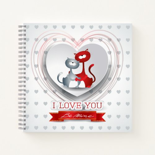 Cats in Love with Heart Notebook
