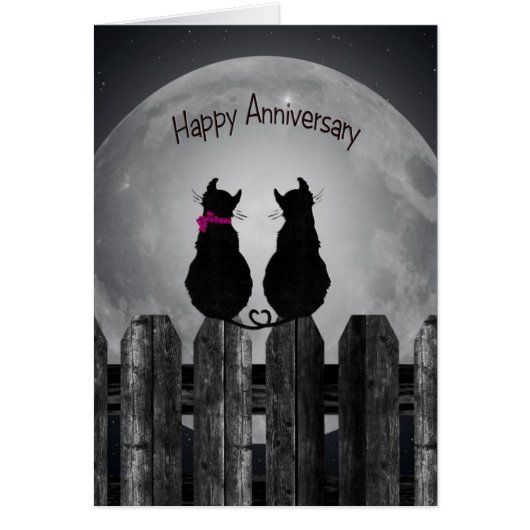 Cats in Moonlight for spouse Cards (Front)