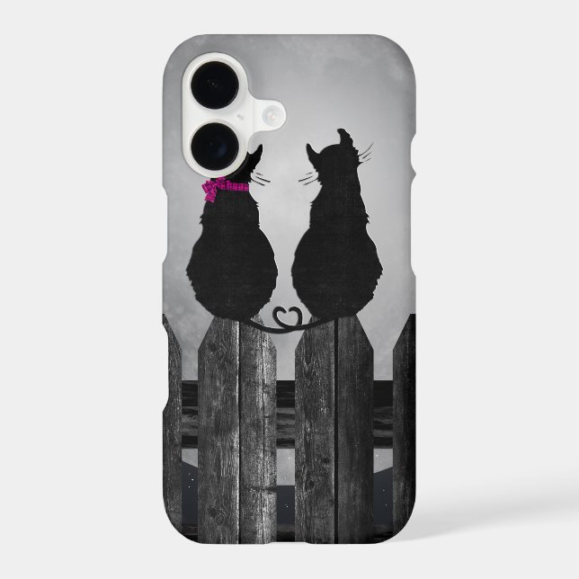 Cats in Moonlight Iphone Case (Back)