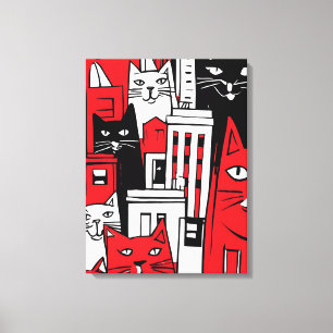 Cats in New York Canvas Print