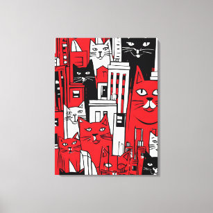 Cats in New York Canvas Print