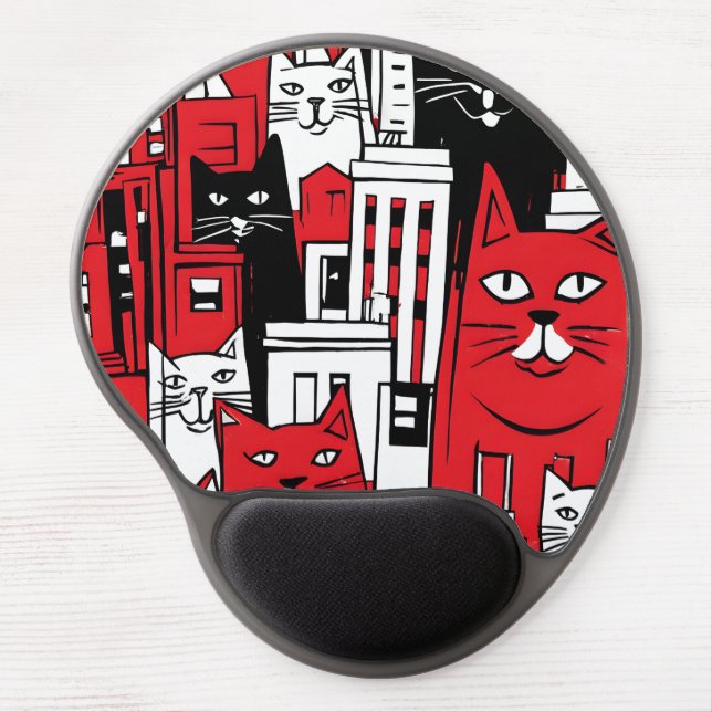 Cats in New York Gel Mouse Pad (Front)