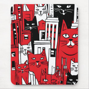 Cats in New York Mouse Pad