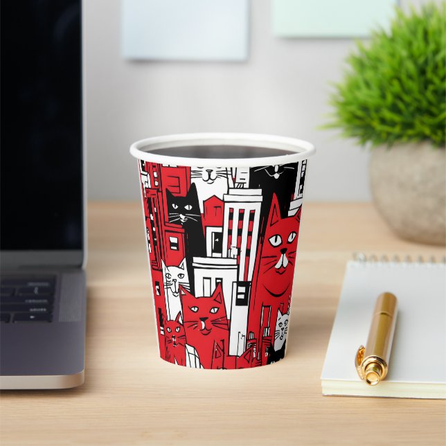 Cats in New York Paper Cups (Insitu)