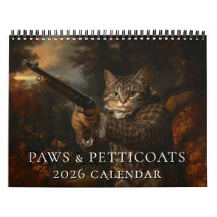 Cats in Old Master Paintings 2026 Wall Calendar