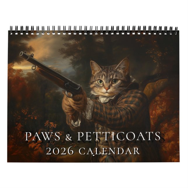 Cats in Old Master Paintings 2026 Wall Calendar (Cover)