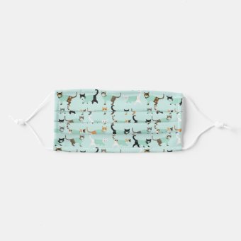 Cats in Scrubs Adult Cloth Face Mask | Zazzle