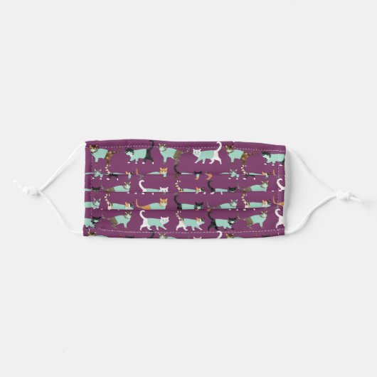 Cats in Scrubs Adult Cloth Face Mask (Front, Folded)