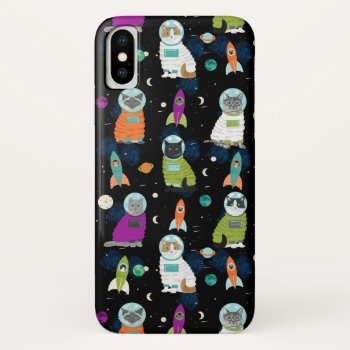 Cats In Space Catstronaut Iphone Xs Case by FriendlyPets at Zazzle
