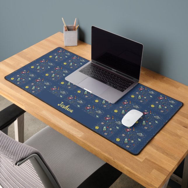 Cat's In Space Desk Mat (Office 2)
