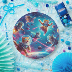 Cats in space paper plates! plates