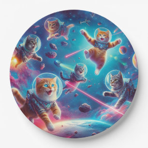 Cats in space paper plates! plates