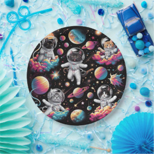 Cats in space paper plates! plates