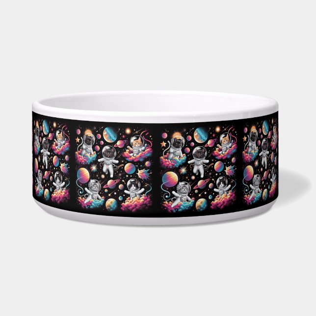 Cats in space pet bowl! bowl (Front)