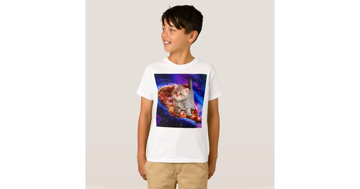 Tee Hunt Dj Kitty Youth T-Shirt Rainbow Cat Funny Animal Lovers