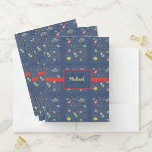 Cat's In Space Pocket Folder