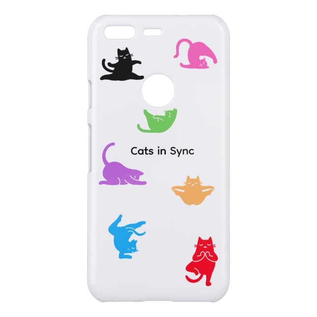 Cats in Sync Yoga Cats iPhone Case – White (Back)
