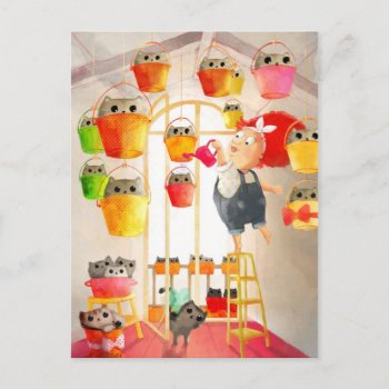 Cats In The Attic Postcard by colonelle at Zazzle