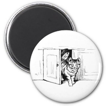 Cats In The Cabinet Artwork Magnet by artisticcats at Zazzle