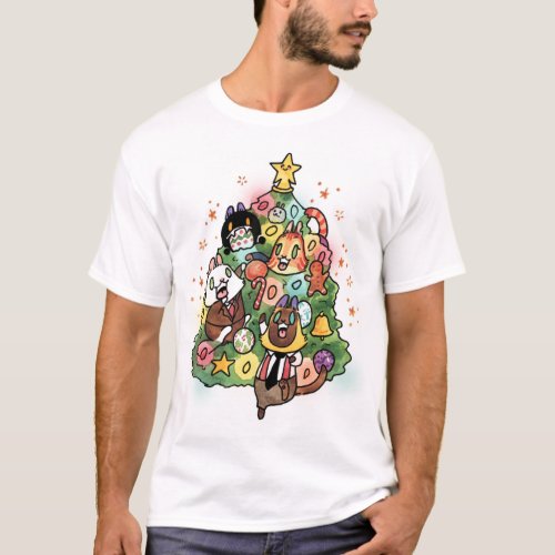 Cats in the Christmas Tree shirt