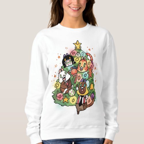 Cats in the Christmas Tree sweatshirt
