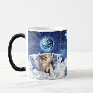 Cats in the cloud color morph mug