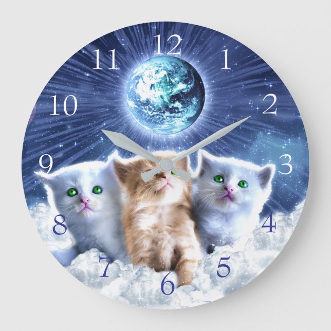 Cats in the cloud                                  large clock (Front)