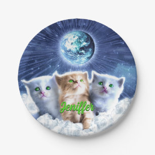 Cats in the cloud paper plates