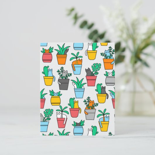 Cats in the flowerpots (Standing Front)