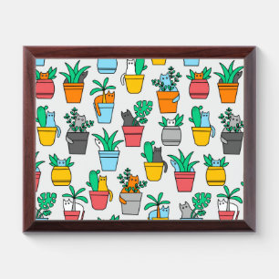 Cats in the flowerpots award plaque