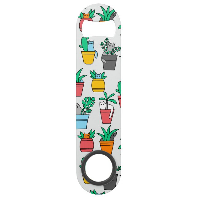 Cats in the flowerpots bar key (Front)