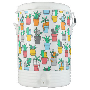 Cats in the flowerpots beverage cooler