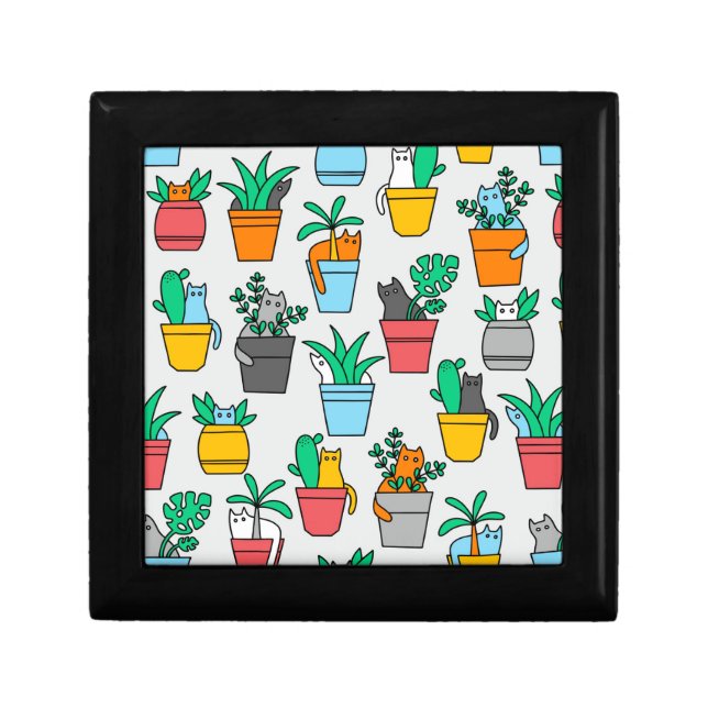 Cats in the flowerpots gift box (Front)