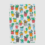 Cats In The Flowerpots Golf Towel at Zazzle