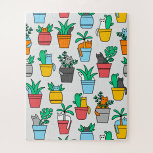 Cats in the flowerpots jigsaw puzzle
