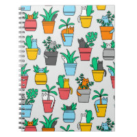 Cats in the flowerpots notebook