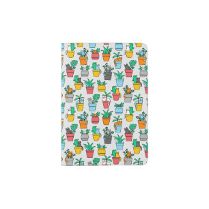 Cats in the flowerpots passport holder
