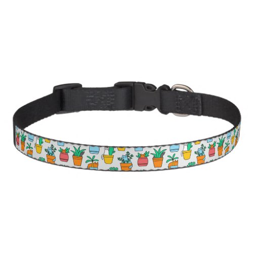 Cats in the flowerpots pet collar