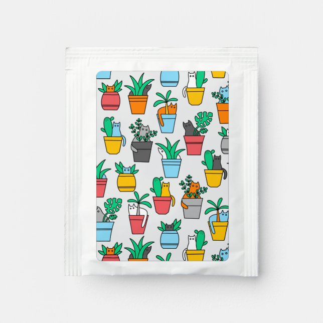 Cats in the flowerpots tea bag drink mix (Front)